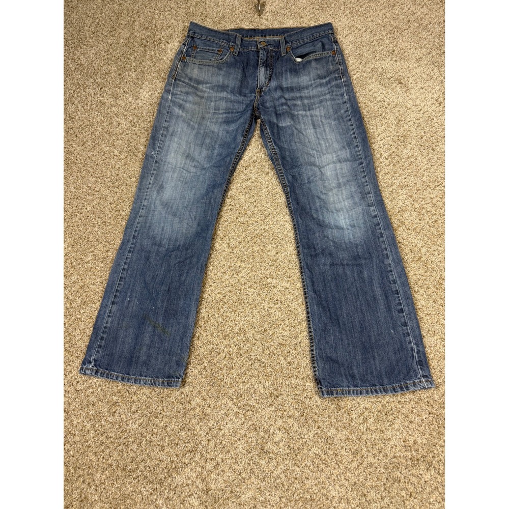 Levis 527 Slim Bootcut Jeans Mens 33x30 Blue Denim Medium Wash Low Rise